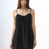 The Babydoll: Black Cotton Voile