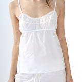 The Babydoll Cami: White Cotton Voile