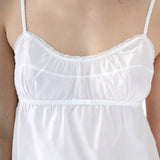 The Babydoll Cami: White Cotton Voile