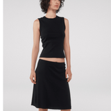 The Slip Skirt: Black Cotton Jersey