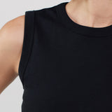 The Muse Tank: Black Cotton Jersey