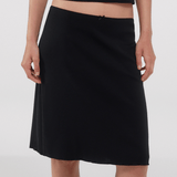 The Slip Skirt: Black Cotton Jersey