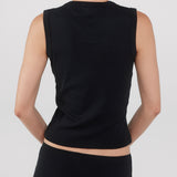 The Muse Tank: Black Cotton Jersey