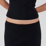 The Slip Skirt: Black Cotton Jersey