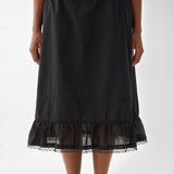 The Petticoat: Black Cotton Voile
