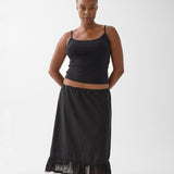 The Petticoat: Black Cotton Voile