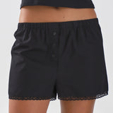 The Boxer: Black French Poplin