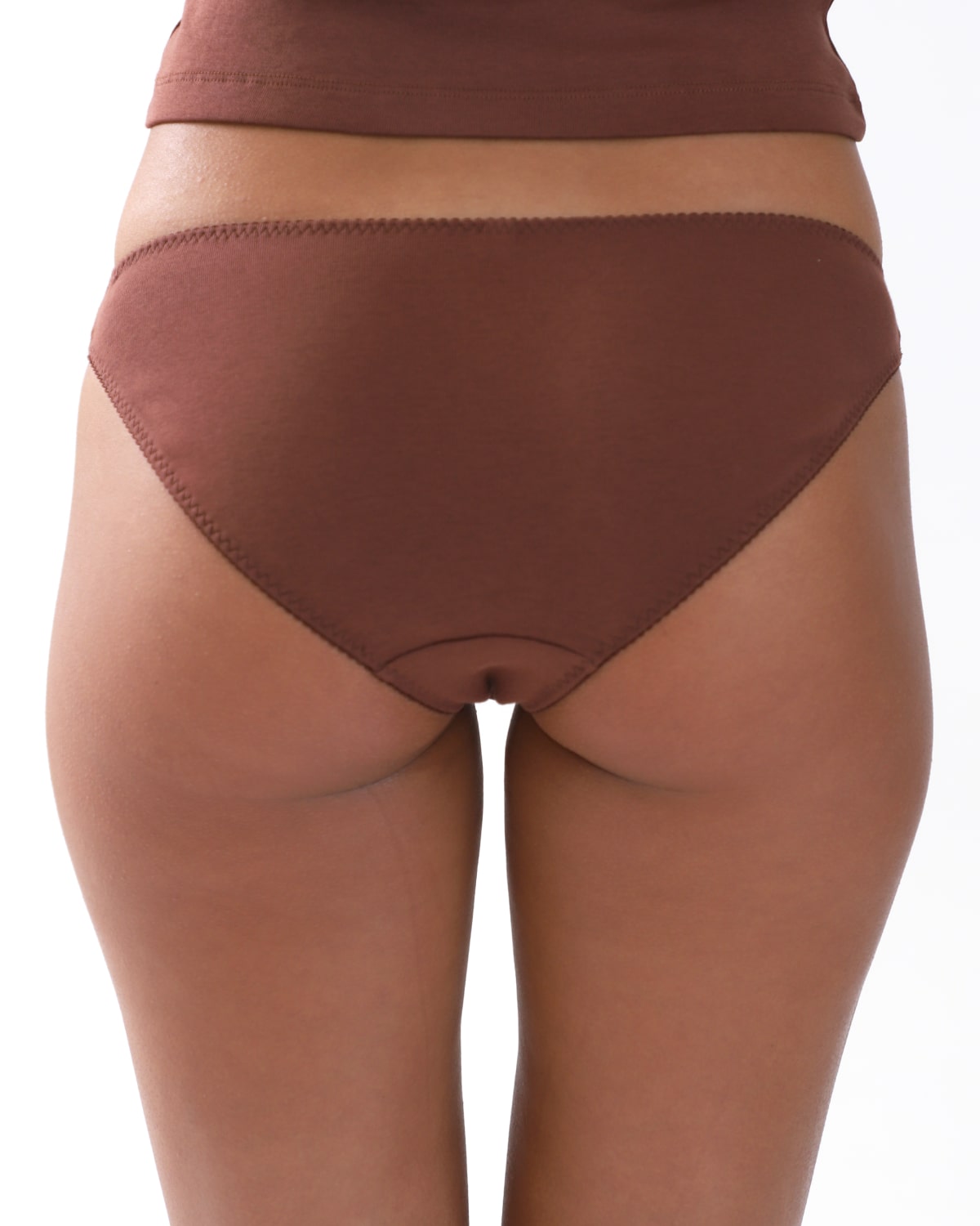 Brown underwear on a white background