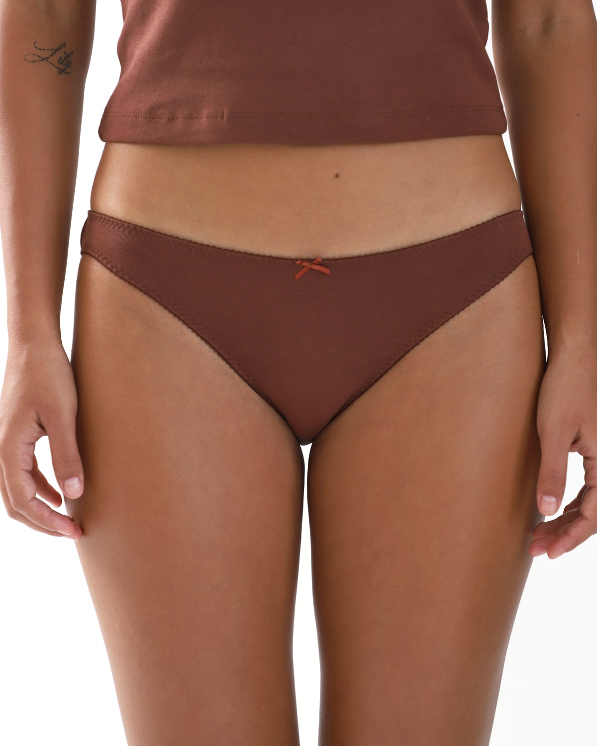 Brown brief on a white background