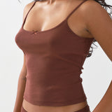 The Tank: Brown Cotton Jersey
