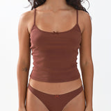 The Tank: Brown Cotton Jersey
