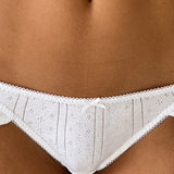 The Butterfly Thong: White Pointelle