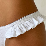The Butterfly Thong: White Pointelle