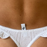 The Butterfly Thong: White Pointelle