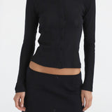 The Cardigan: Black Pointelle