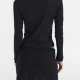 The Cardigan: Black Pointelle
