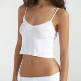 The Cami: White Pointelle