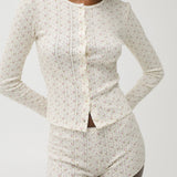 The Cardigan: English Rose Pointelle
