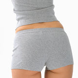 The Boyshort: Grey Cotton Jersey
