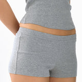 The Boyshort: Grey Cotton Jersey
