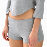 The Boyshort: Grey Cotton Jersey