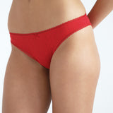 The High Rise: Cherry Red Pointelle