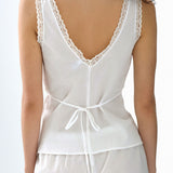 The Iris Tank: White Cotton Voile