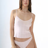 The Long Cami: Baby Pink Pointelle