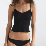 The Long Cami: Black Pointelle