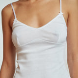 The Bralette Tank: White Cotton Jersey