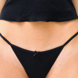The Tanga: Black Cotton Jersey