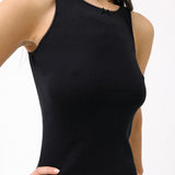 The Vest: Black Cotton Jersey