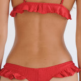 The Butterfly Bralette: Cherry Red Pointelle