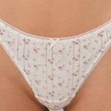 The Thong: 3-Pack Black, English Rose, White Pointelle