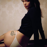 The Tanga Brief: White Cotton Jersey
