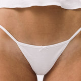 The Tanga Brief: White Cotton Jersey