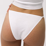 The Tanga Brief: White Cotton Jersey