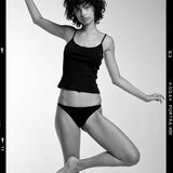The Thong: Black Cotton Jersey