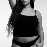 The Tank: Black Cotton Jersey