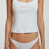 The Tank: White Cotton Jersey