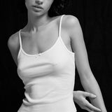 The Tank: White Cotton Jersey