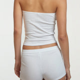 The Tube Top: White Cotton Jersey