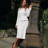 The Cardigan: White Pointelle