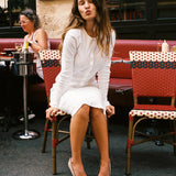 The Slip Skirt: White Pointelle