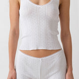 The Scoop Tank: White Pointelle