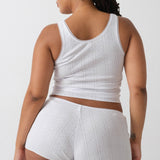 The Scoop Tank: White Pointelle