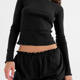 The Bloomer: Black Pointelle