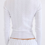 The Bateau: White Pointelle