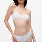 The Balconette: White Pointelle