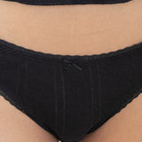 The Low Rise: Black Pointelle